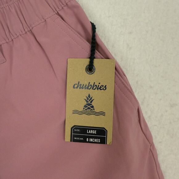 Chubbies Everywear Shorts Mens Large Pink 6” Inseam Performance Golf Pastel NWT - Picture 11 of 15